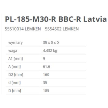 Zespół łożyskowy PL-185-M30-R BBC-R