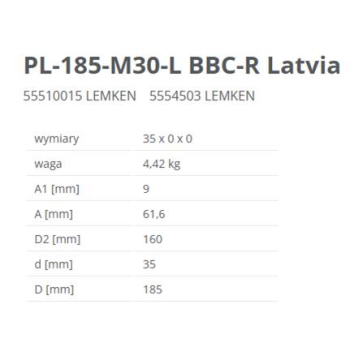 Zespół łożyskowy PL-185-M30-L BBC-R